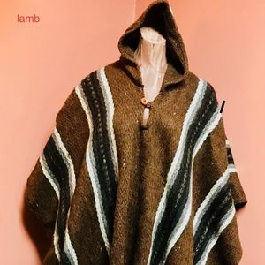 Hooded Rustic Poncho